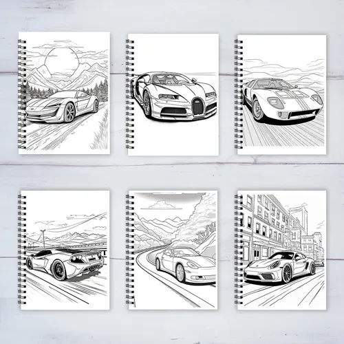 Racing Adult Coloring Book - 8.3x 11.2 Inch 22 Page Coloring Book - Helps Reduce Stress and Ease Emotions - Image 5