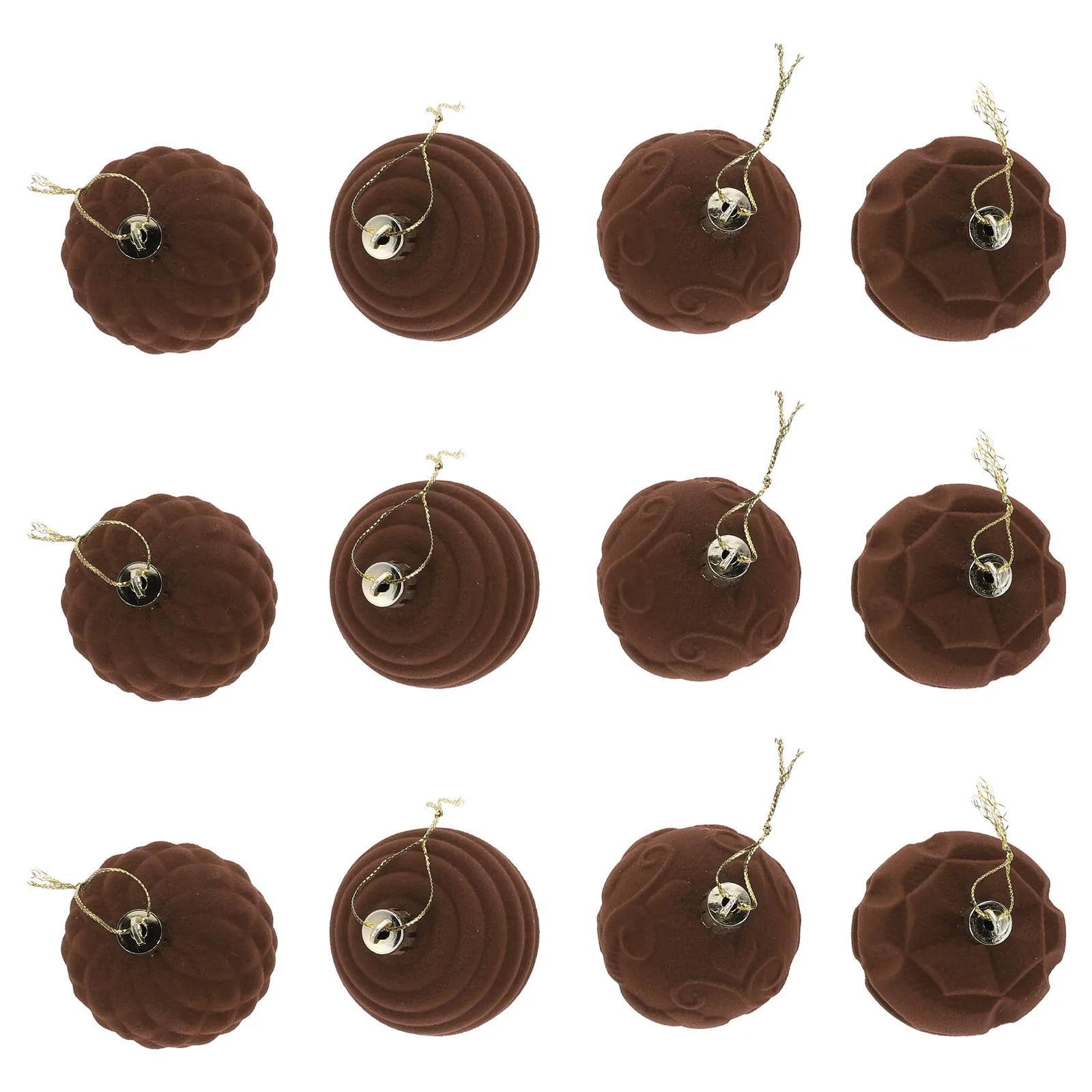 

12Pcs 6Cm Flocked Ornament Balls Christmas Tree Hanging Decorations Shatterproof Lightweight Holiday Decor for Home Festival
