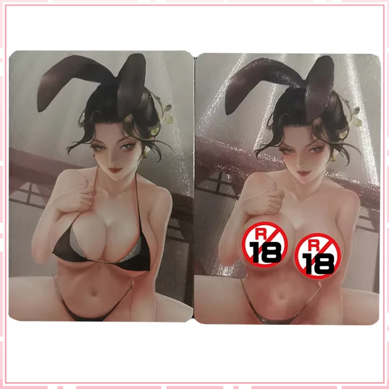 In Stock 2Pcs/Set Bunny Girl Hentai Comics Big Boobs Sexy Anime Girl Game Collection Cards Toys Hobby Collectibles Birthday Gift