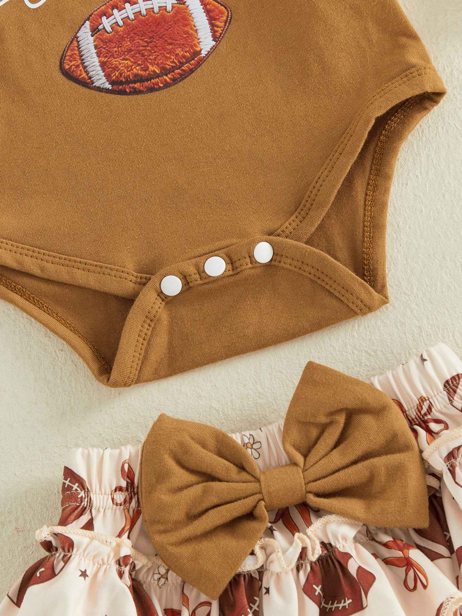 Girl Fall Outfit Sleeve Romper Bow Rugby Themed Long Stockings Skirt Stockings Themed-Long-Sleeve Fall-Outfit Bow