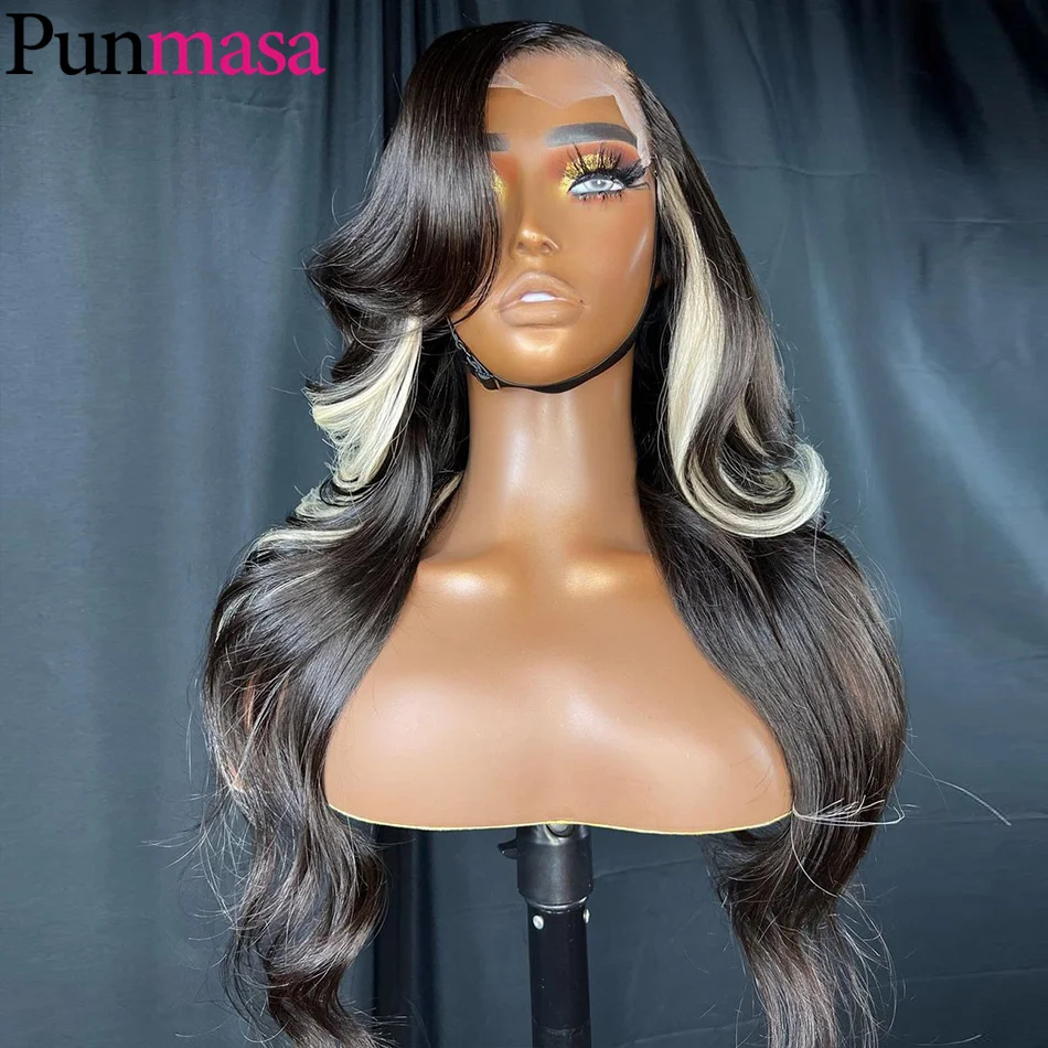 

1B Grey Highlight Body Wave Human Hair Wigs Grey Black Transparent 13x4 13x6 Lace Frontal Wig 200% Glueless 5x5 Lace Closure Wig