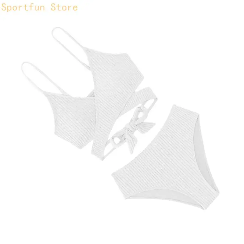 Fashion Push Up Bathing Suit for Women Color Swimwear Two Pcs Swimsuit Swimming Costume Set Backless Swimwear X7JD