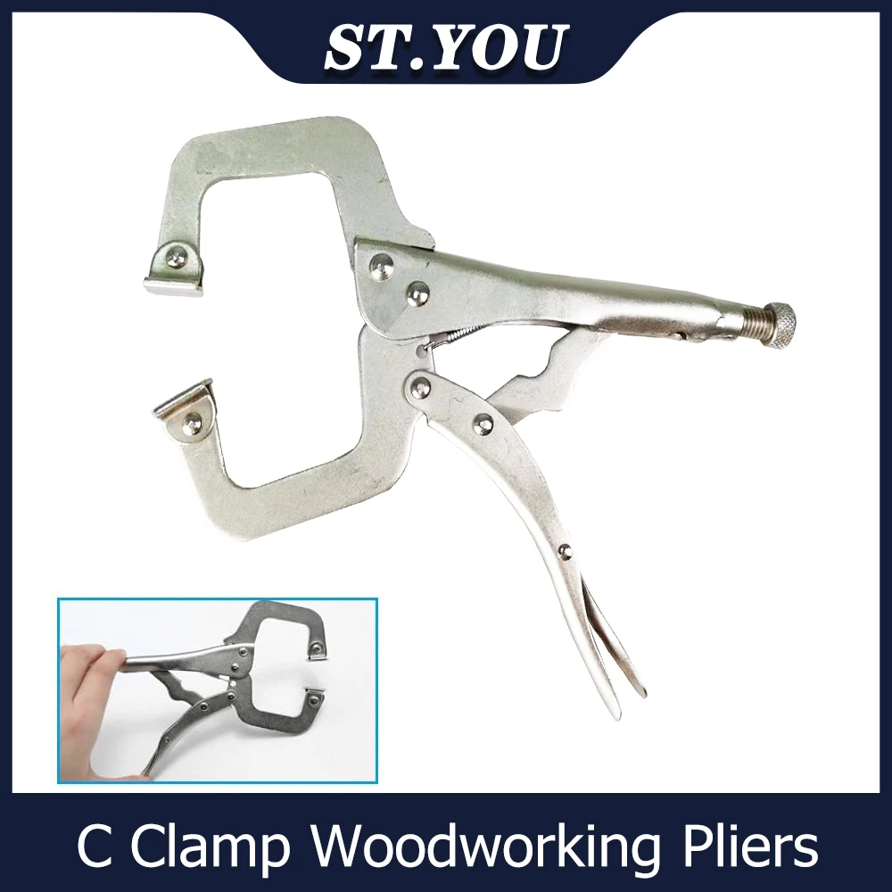 5 inch Mini C Clamp Locking Heavy Duty C Clamp Welding Clamps Woodwork Fix Plier Pincer Tong Locator Alloy Steel Hand Tool