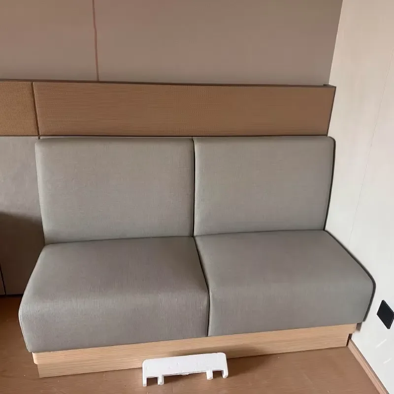 Commercial Fast Food Furniture Set American/French Style bar Compartment Restaurant Sofa Fabric Booth Theme Restaurant Sofa