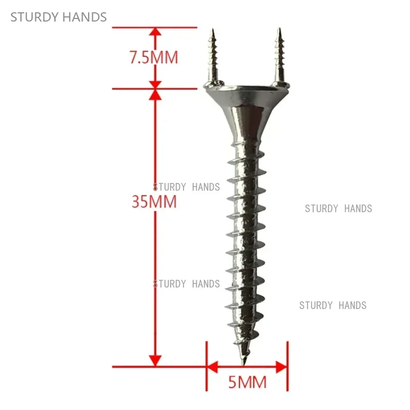100PCS stainless steel skirting line nails double headed Y-shaped seamless screws woodworking specific sheep horn nails