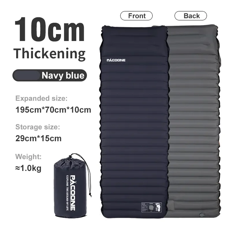 Outdoor Dik Camping Matras Ultralight Zelfopblazende Luchtmatras Ingebouwde Inflator Pomp Voor Reizen Wandelen Vissen
