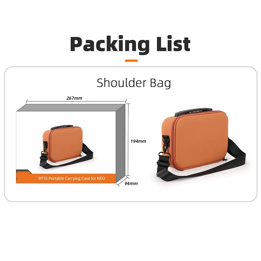 Сумка для хранения DJI Neo, портативная автономная сумка, ручной чехол для Neo, противоударная сумка Eva, аксессуары для дронов