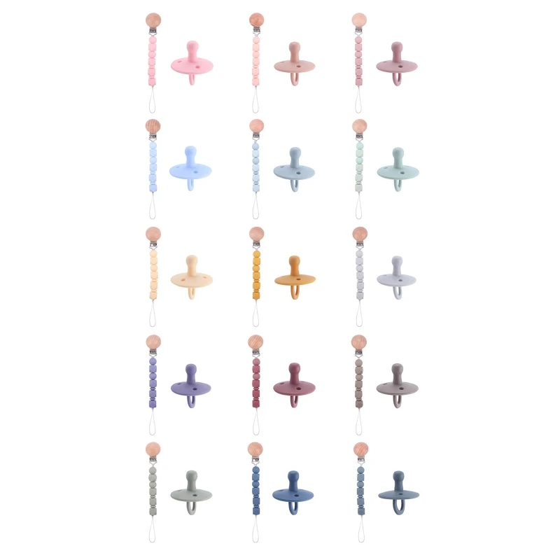 

Silicone Baby Newborn Pacifiers Teething Toy Pacifier Clip for Baby Girls