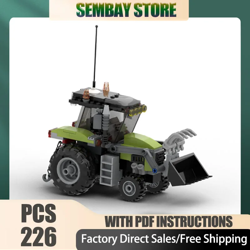 

Модель грузовика Moc, строительные кирпичи, модульная большая зеленая модель трактора, технологические блоки, рождественские игрушки «сделай сам», строительные подарки