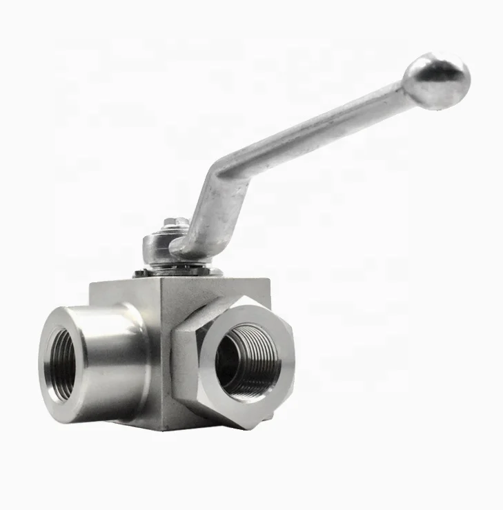 High Pressure Stainless Steel Hydraulic 3 Way Ball Valve Carbon Steel High Pressure Ball Valve Two-position Three Way Ni