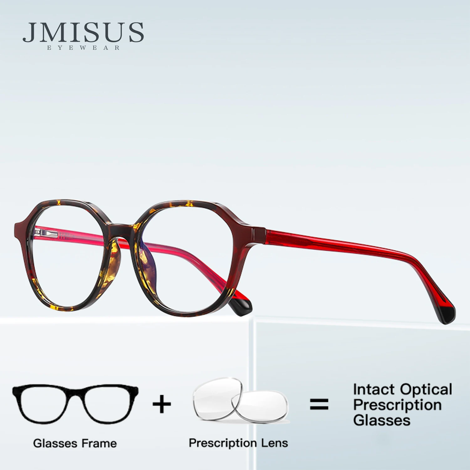 

﻿JMISUS 2026 Boys Girls Round Myopia Glasses Children Geometry Frame Blue Light Blocking Prescription Eyewear