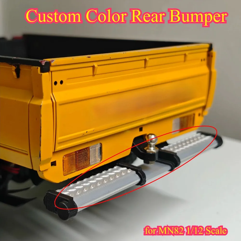 For MN82 1/12 Scale Custom Color Rear Bumper Upgrade Parts RC Crawler No‑Drill Installation Protection Mod Spare Accessories