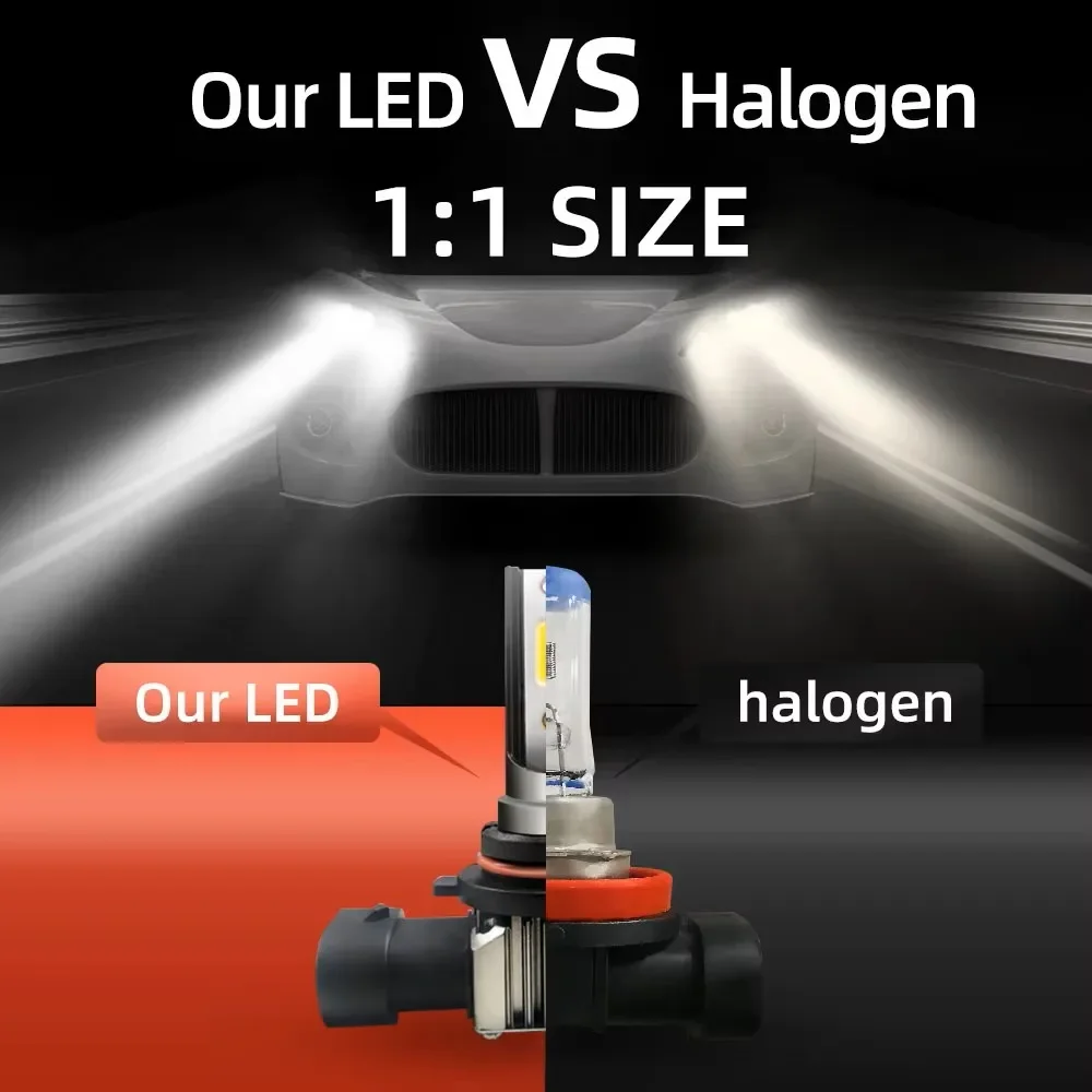 H11 LED For Toyota Auris E150 Car Headlight Bulbs Canbus Error‑Free 3570 CSP Turbo Lamp 6000K White HB3 9005 Headlamp 2006‑2012