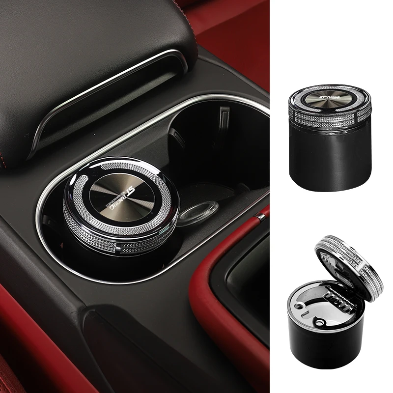 NOVO Cinzeiro Automotivo com Luz LED, Universal, em Liga de Alumínio, para Ford ST Line Racing RS S Kuga Fiesta Fusion Mondeo Edge Foc