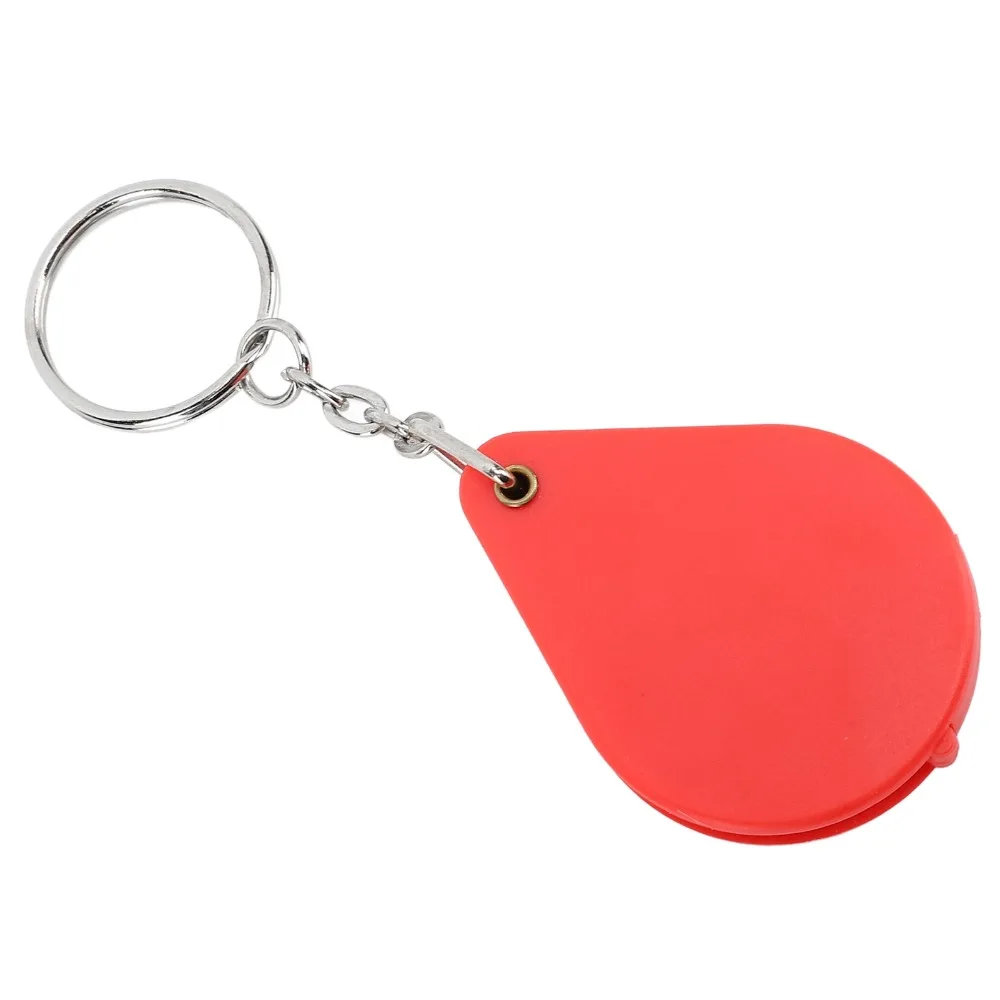10X Magnification Magnifier Keychain With Key Ring Foldable Design Pocket Magnifying Glass Portable Size 32mm Lens Diameter
