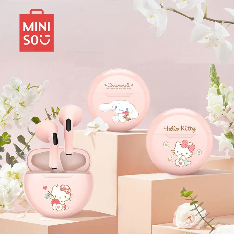 

Sanrio HelloKitty high fidelity surround sound wireless Bluetooth earphones with intelligent touch and long battery life