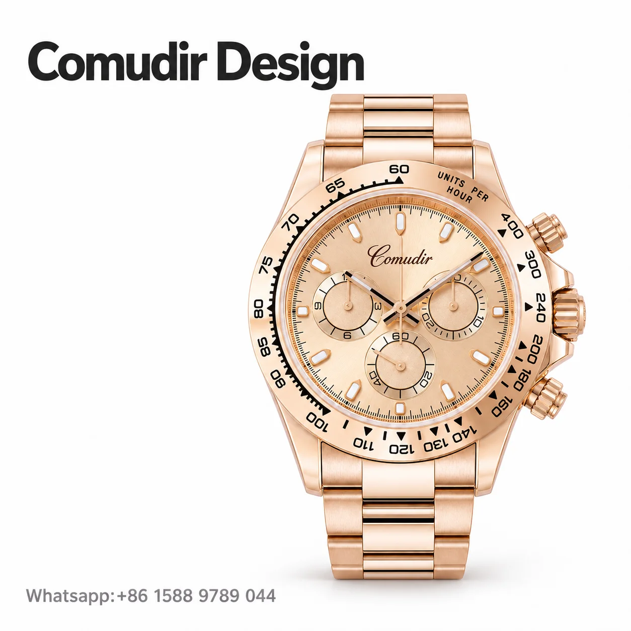 Camudi New Custom Men's 40mm 904L Stainless Steel Automatic Mechanical Luxury Watch—Water-Resistant with Adjustable Strap