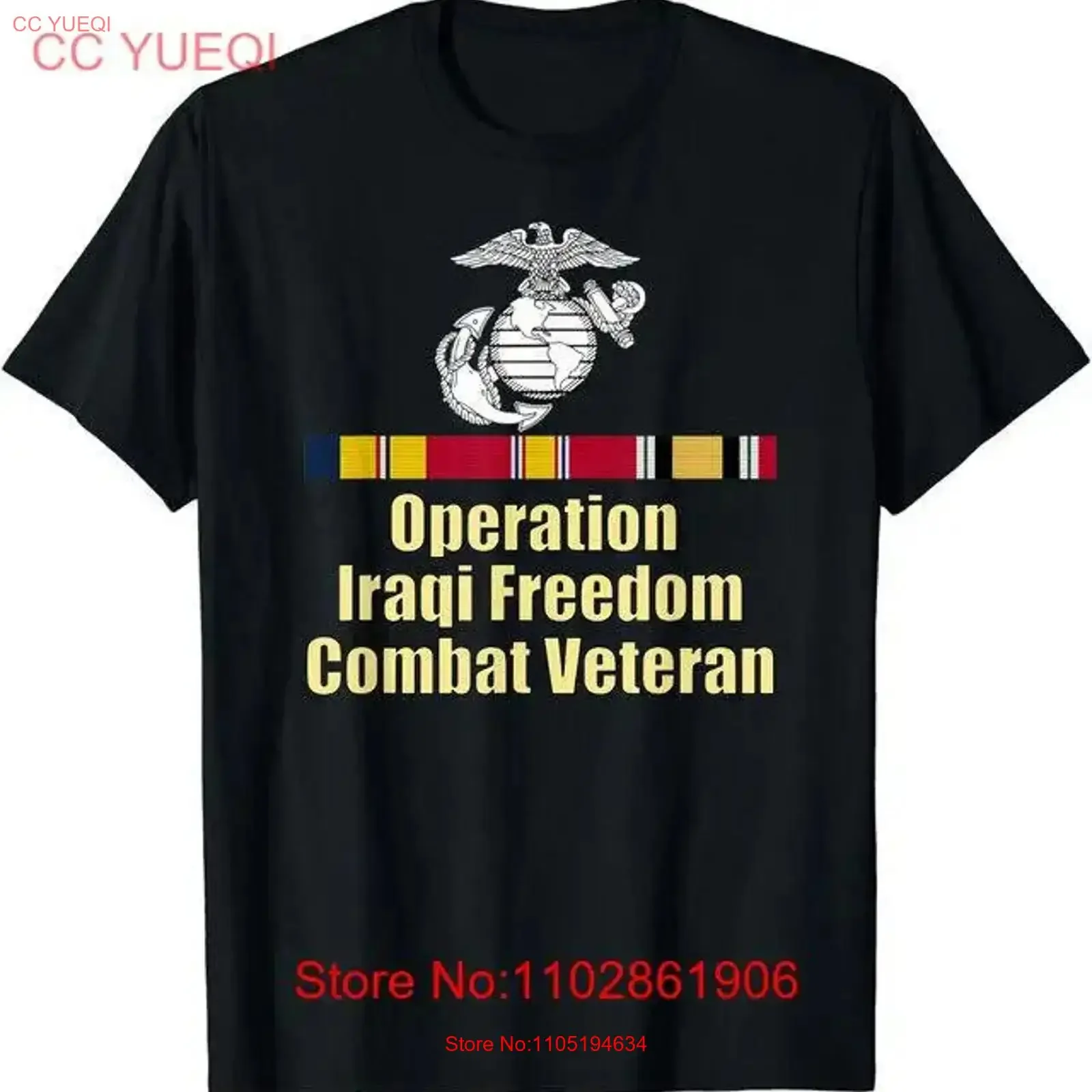 T-shirt CombaT de la liberté irakienne, opération limitée, OIF vétéran, vintage, délavé, polyvalent, pour un usage quotidien, confortable