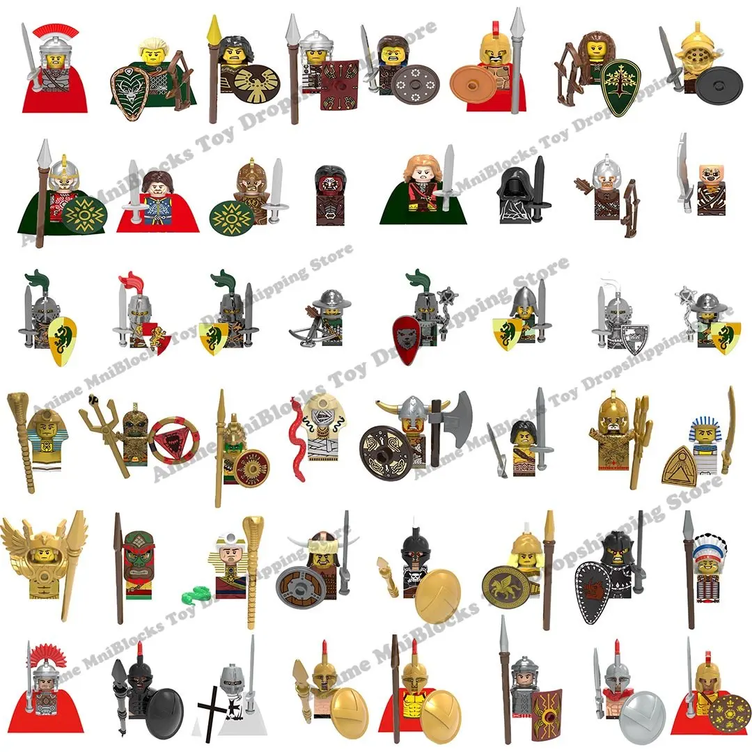 XH Blocks Roman Knights Movies 300 Spartan Warrior X0137 X0142 X0148 X0161 X0163 X0164 Anime Bricks Mini Action Toy Figura Gift