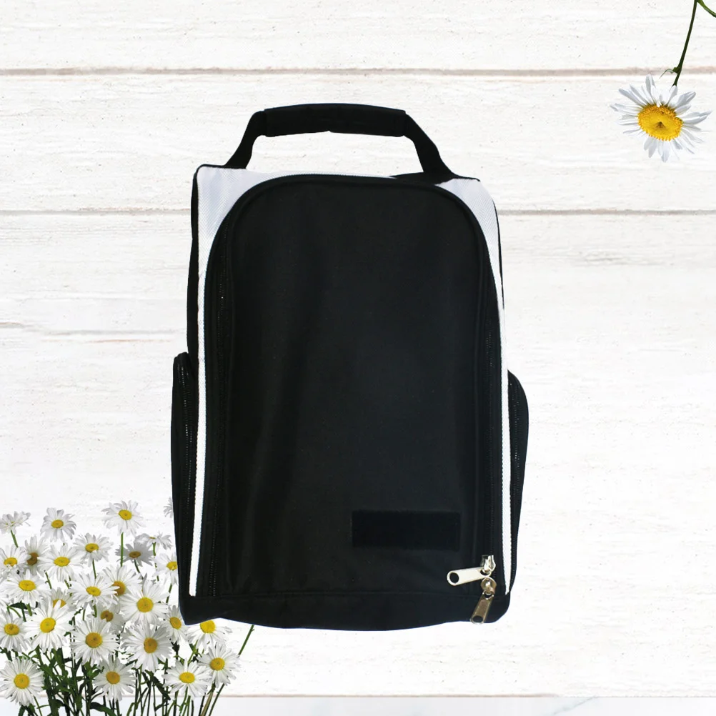 

1Pcs Golf Shoe Storage Pouch Durable Nylon Zipper Dustproof Carrier Bag with Handle for Sports Carrying Shoe Bag