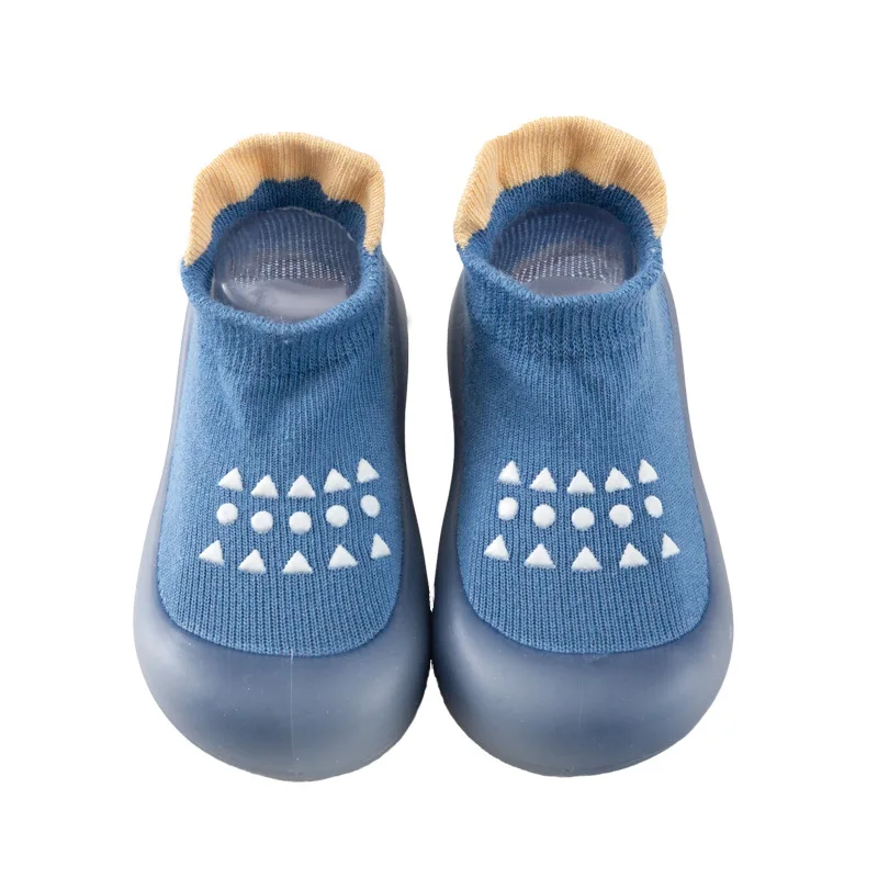 أحذية أرضية للأطفال باللونين الأزرق والوردي، جوارب للمشي في الأماكن المغلقة والخارجية، أحذية مريحة وغير قابلة للانزلاق للأولاد والبنات #6