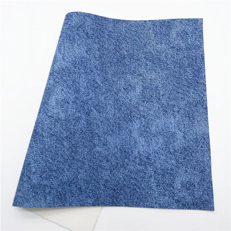 4 lipca gruba błyszcząca skóra nadruk w paski syntetyczna skóra Denim winylu liczi skórzane arkusze na łuki DIY 21x29CM Q850