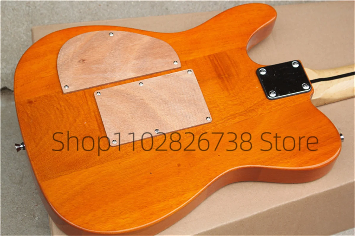 Classic Orange Electric Guitar Te Guitar Wikin Bridge P90 Pickups Bird eyes Maple Fretboard Chrome Tuners Factory Custom