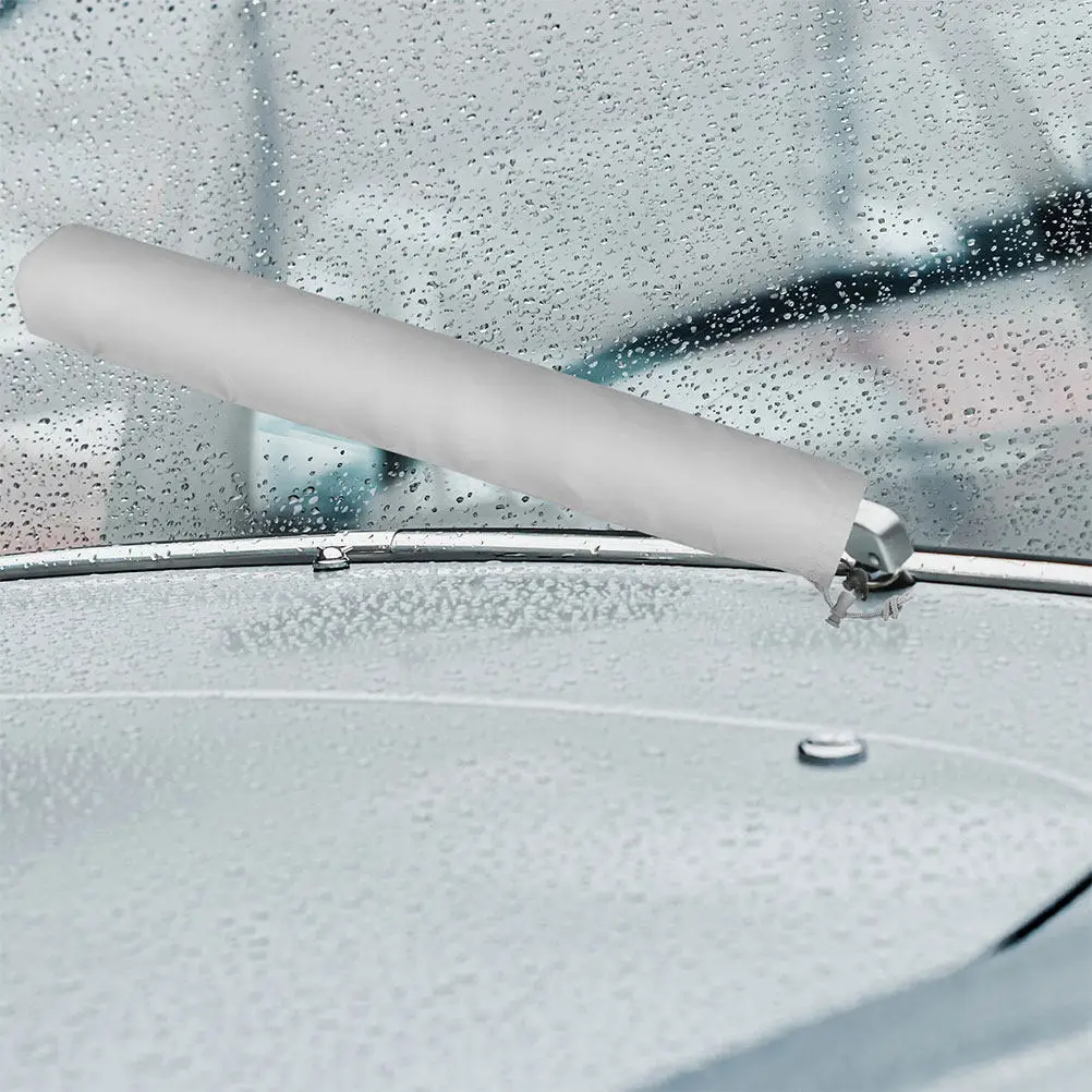 

2Pairs Rain Wiper Covers Car Windshield Wiper Protector Oxford Cloth Sleeve Snow Protection Cover Universal Car Winter