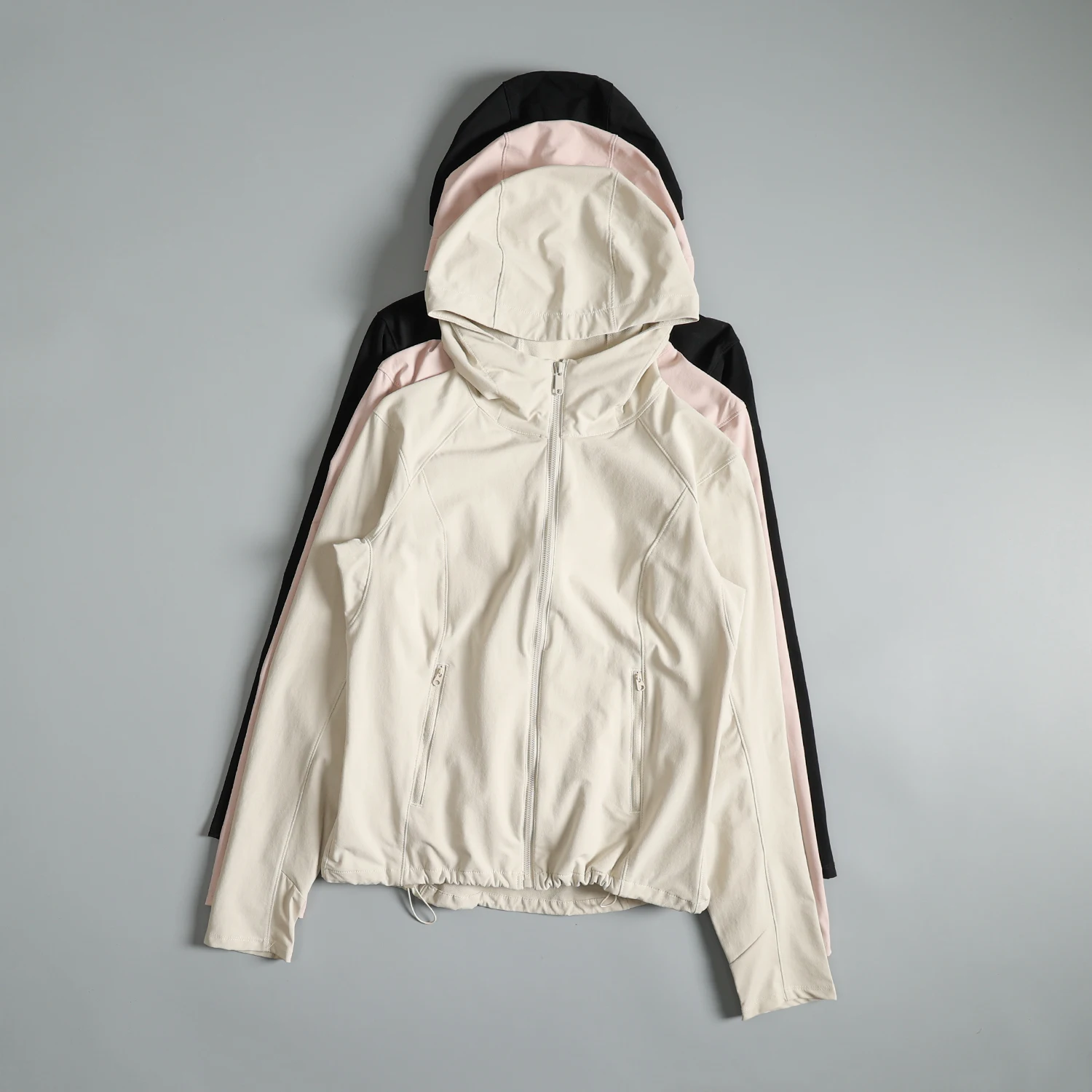 Sports coat women's autumn and winter high-end outdoor mountain climbing fitness running top loose slimming casual hooded