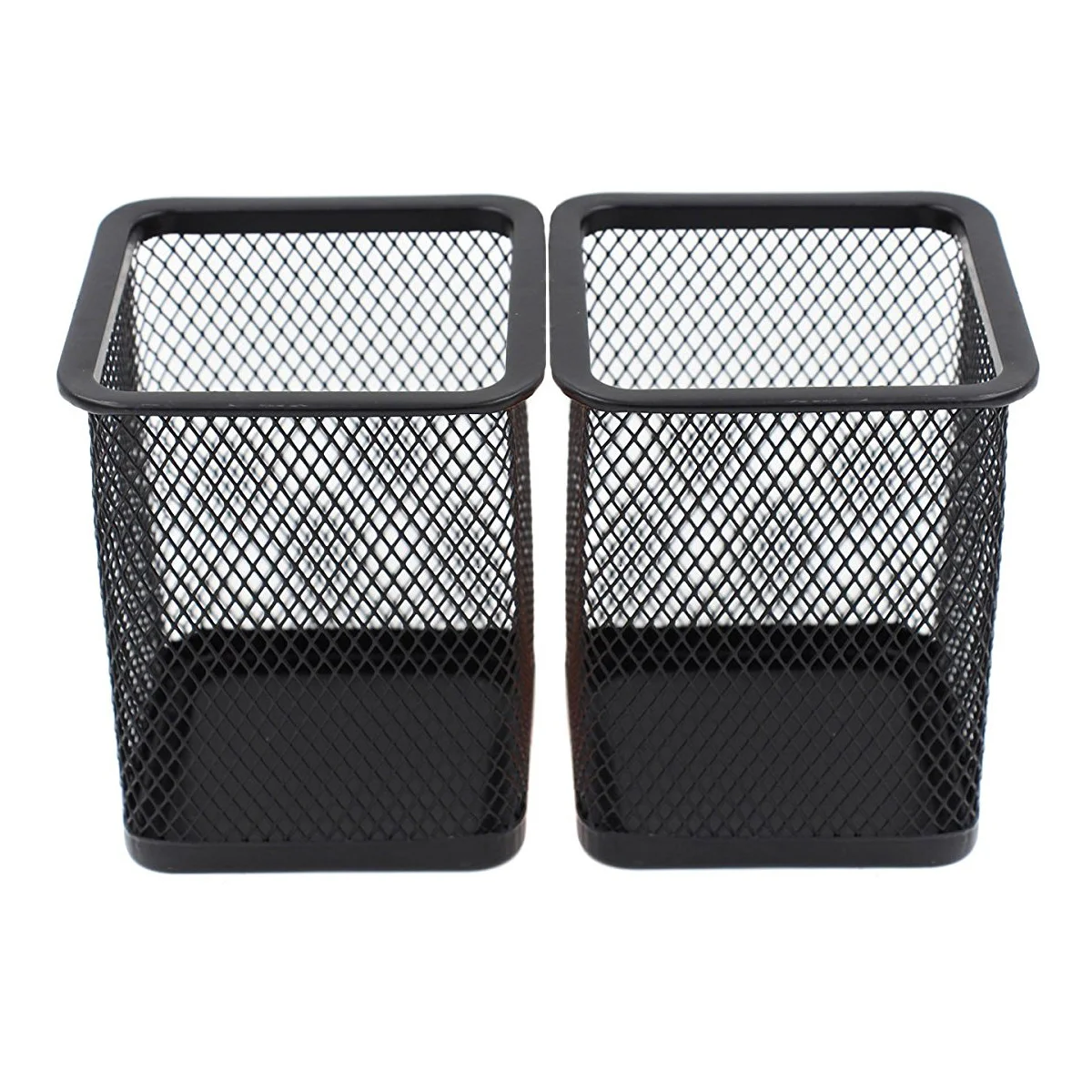 2 Pcs Craft Mesh Pencil Cup Cases Holder for Desk Pot Organizer Container Office Colour Pencils