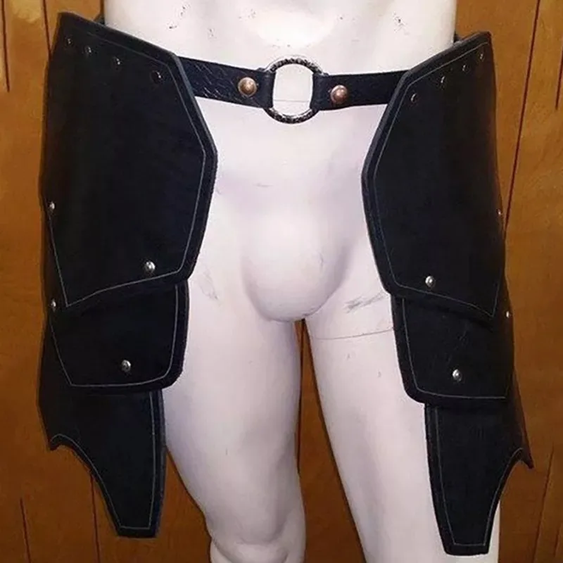 فايكنغ المحارب تأثيري الدعائم تنورة حزام القرون الوسطى وزي أداء كرنفال الهالوين جريف