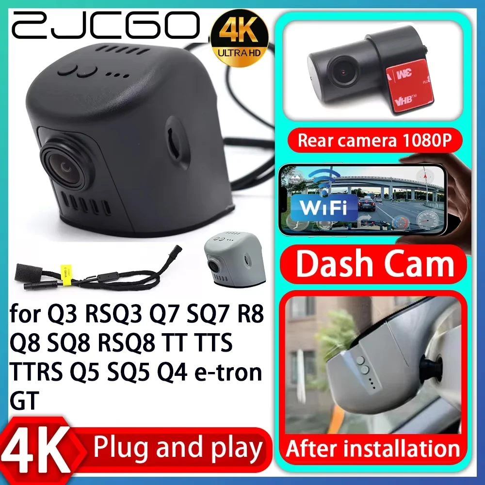 

UHD 4K 2160P Plug and Play DVR Dash Cam UHD Video Recorder for Q3 RSQ3 Q7 SQ7 R8 Q8 SQ8 RSQ8 TT TTS TTRS Q5 SQ5 Q4 e-tron GT