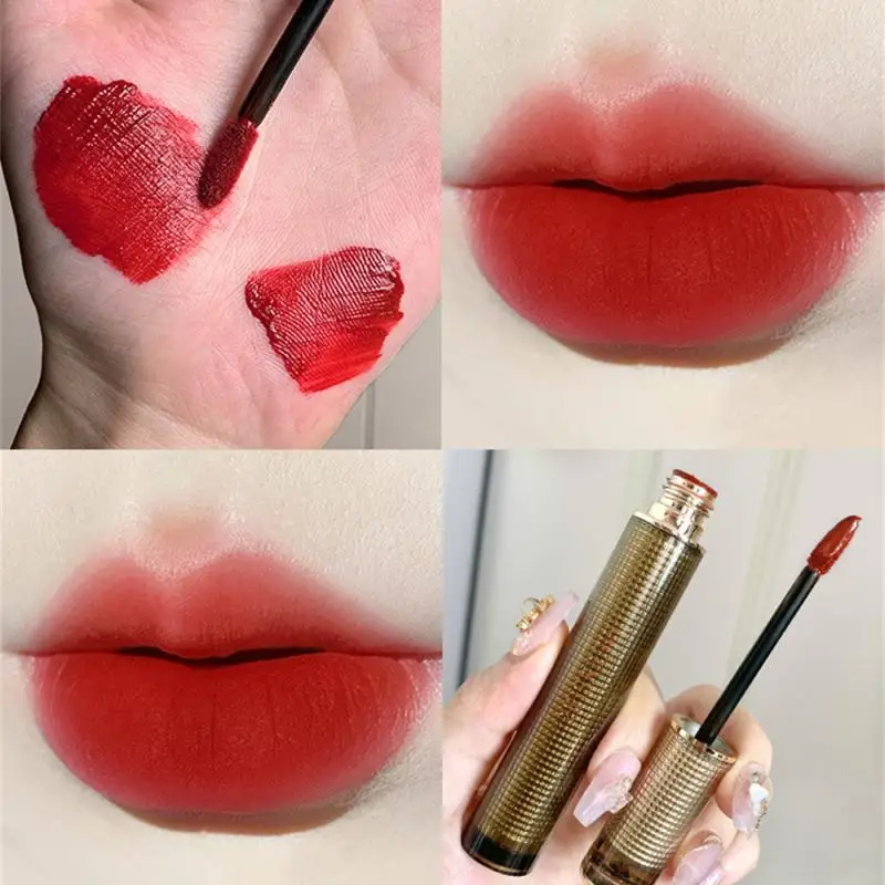 Rose Essential Oil Long Lasting Lip Gloss Makeup Colorful Lip Glaze Rich And Moving Lip Gloss Does Not Fade Long-lasting Color