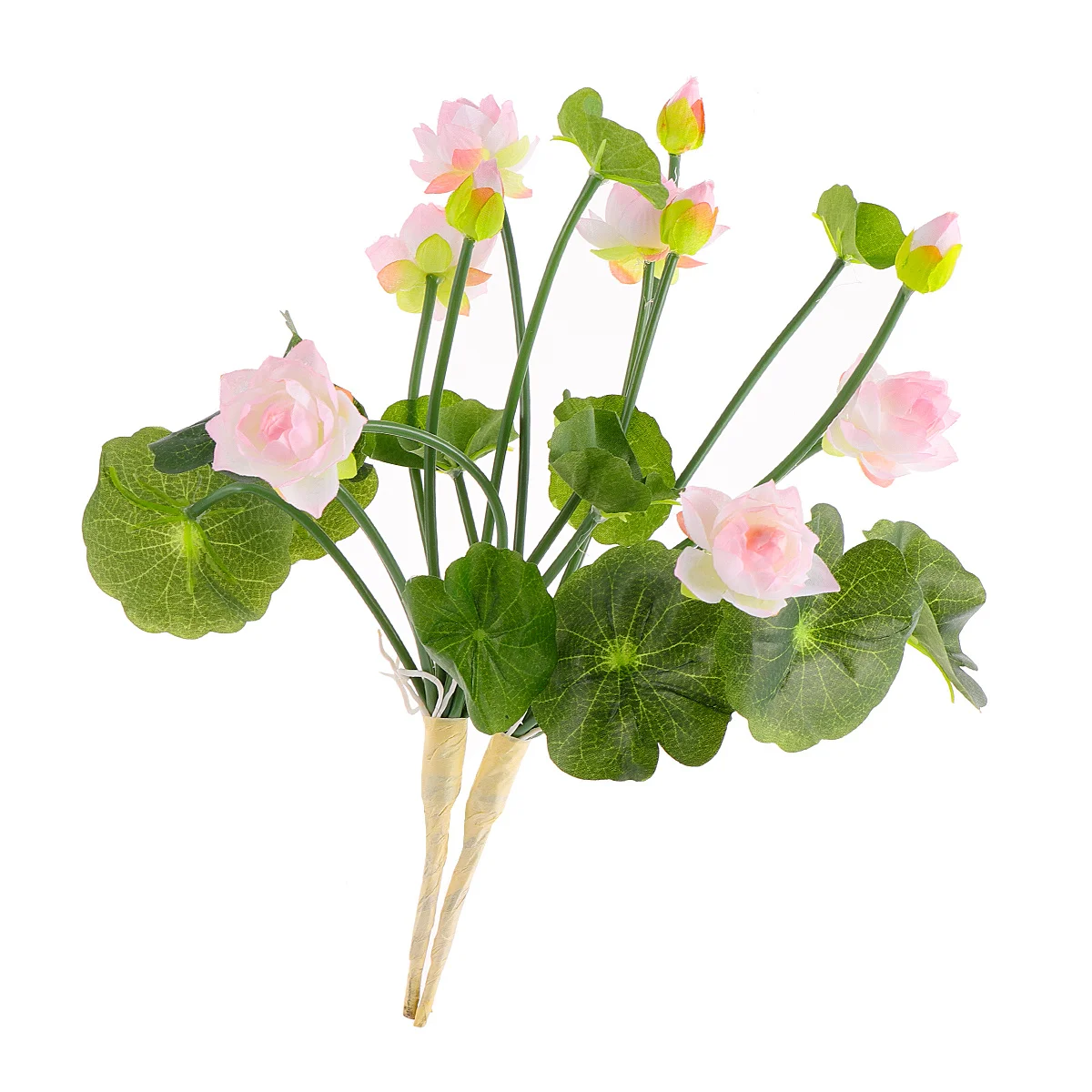 

2 pcs Artificial Lotus Flower Light Pink Mini Silk Flowers For Home Decor Room Arrangement Bonsai Office Table Gift Idea