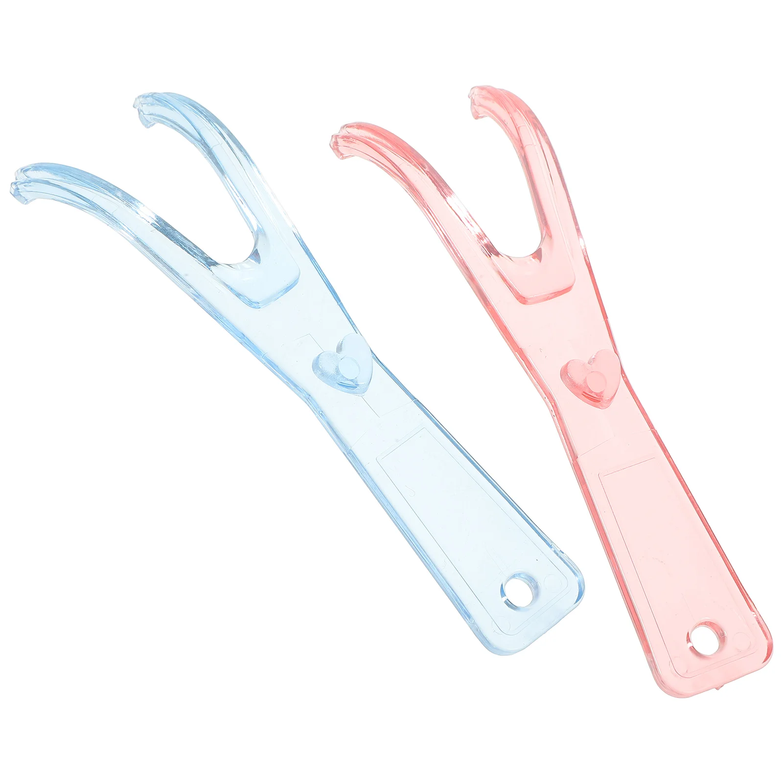 2 Pcs Refillable Floss Holder Picks for Flossers Dental Rack Reusable Wire Mint Handle