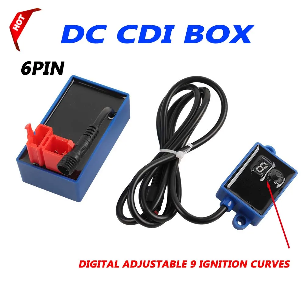 6PIN DC CDI Box 9 Ignition Curves Digital Adjustable High Performance For FT180 FT200 FT250 170Z 250Z RT 200 250 DM250 NX200