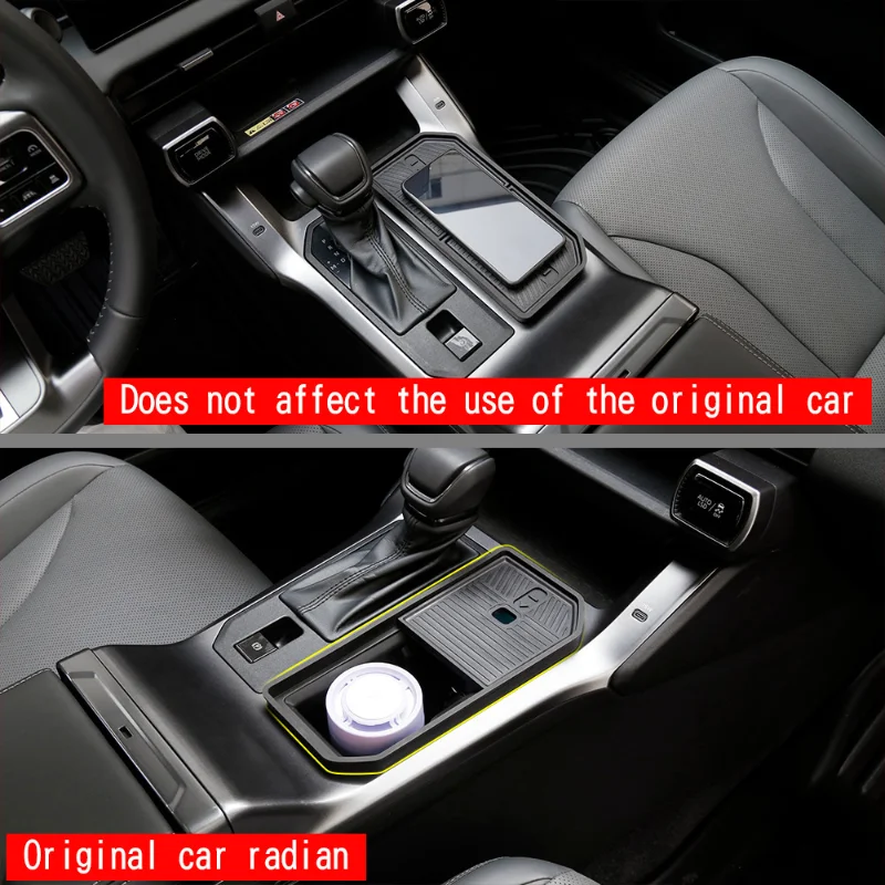 For Toyota Rav4 2026 ABS Black Car Central Control Water Cup Frame Cover Trim Interior Car Accessories LHD