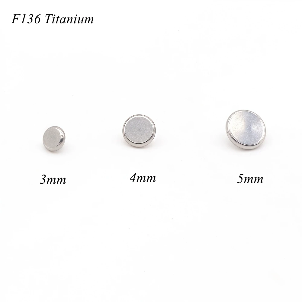 

60 шт. F136 титановая шпилька для губ, верхняя плоская планка 3 мм, 4 мм, 5 мм, изогнутая поверхность, 1,2 мм, 1,6 мм, аксессуар для стержня