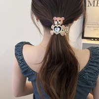 Headwear For Women Crab Clip Love Heart Bear Hair Claw High Ponytail Fixed Clip Korean Style Hair Clip Ponytail Holder