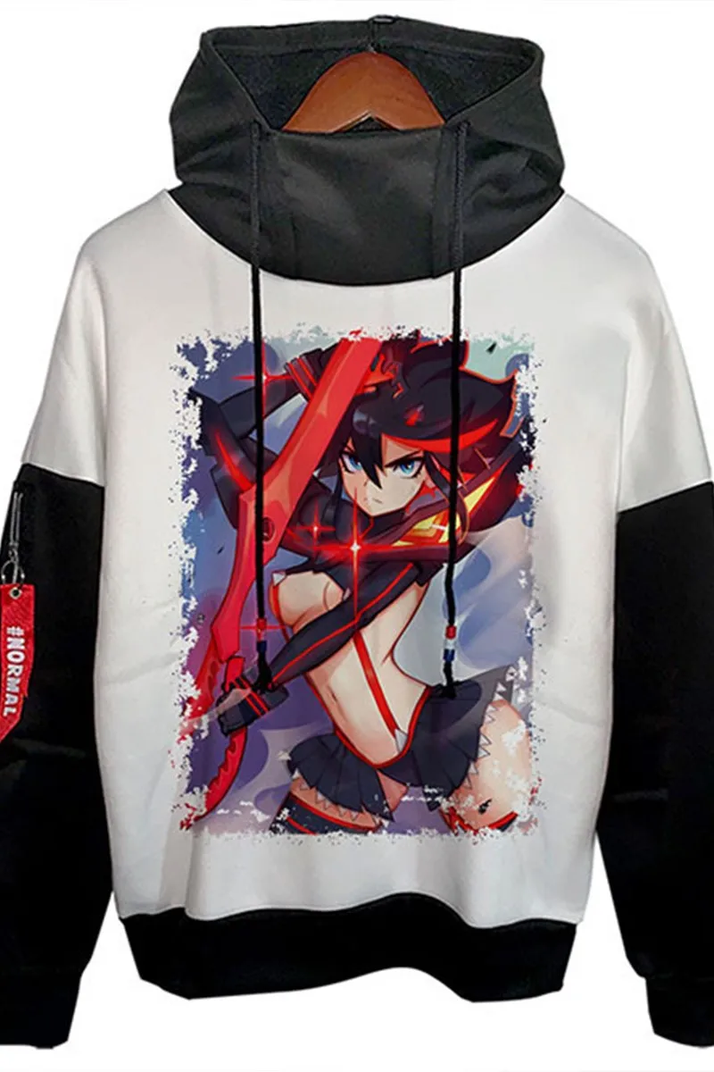 

Новая модная флисовая толстовка KILL La KILL с капюшоном, повседневная, из полиэфирного волокна, унисекс, весенняя, в уличном стиле хип-хоп