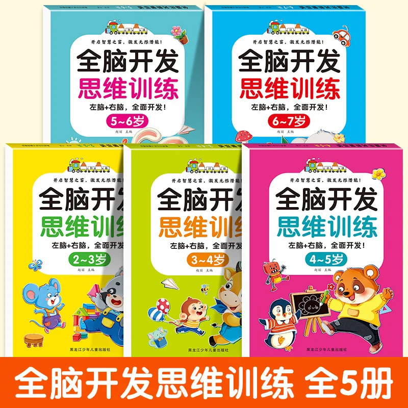 

2-6 Year Old Children's Intellectual Thinking Training, Left and Right Brain Development Early Education Books