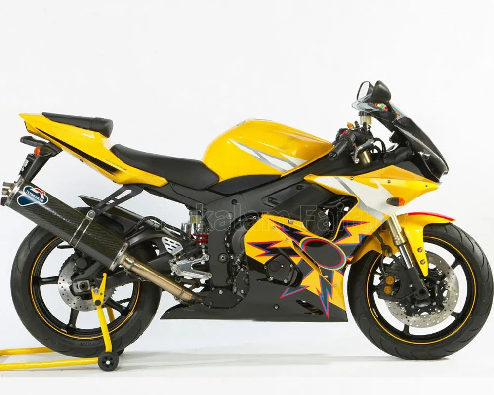Yellow YZFR6 Fairing Kit For Yamaha YZF R6 YZF-R6 2005 YZF 600 R6 YZF R6 05 Cheap ABS Fairing Set (Injection Molding)