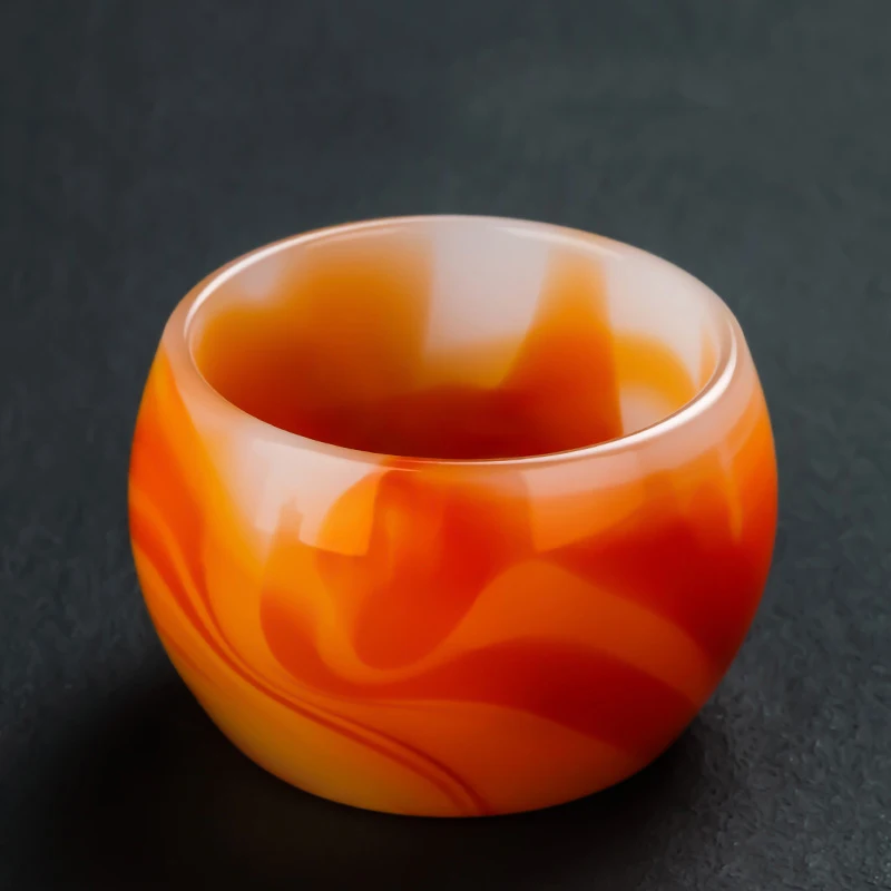 

50ml Capacity Agate Jade Porcelain Tea Cup Thickened Coloured Glaze Liuli Single Cup Kung Fu Tea Bowl Chinese Cha Hai Gifts