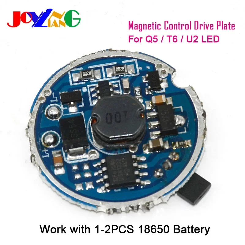 JYL9810 Magnetron Drive Plate Strong Light Flashlight 1-2 Section 18650 Battery Stepless Adjustable/ Push Switch Drive Board