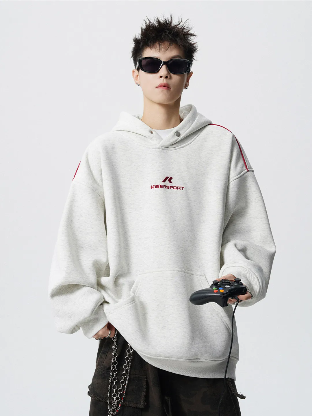 

Мужская толстовка-худи American Sle Thiened на весну-осень, с начесом, длинный рукав, свободный крой, для подростков и молодежи