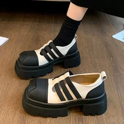 Mary Jane Platform Women Shoes Mid Heels Fashion Cozy Spring Loafer Shoes New 2024 Dress Lolita Casual Brand Chaussure Femme