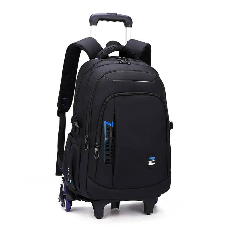 

Junior High School Rolling Backpacks for Boys Wheeled Bag Trolley School Bags with 2/6 Wheels Travel Luggage Kids Bookbag mochil