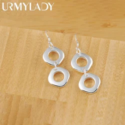 High Quality Jewelry 925 Sterling Silver Earring Fashion Woman square earrings for women luxury Gifts