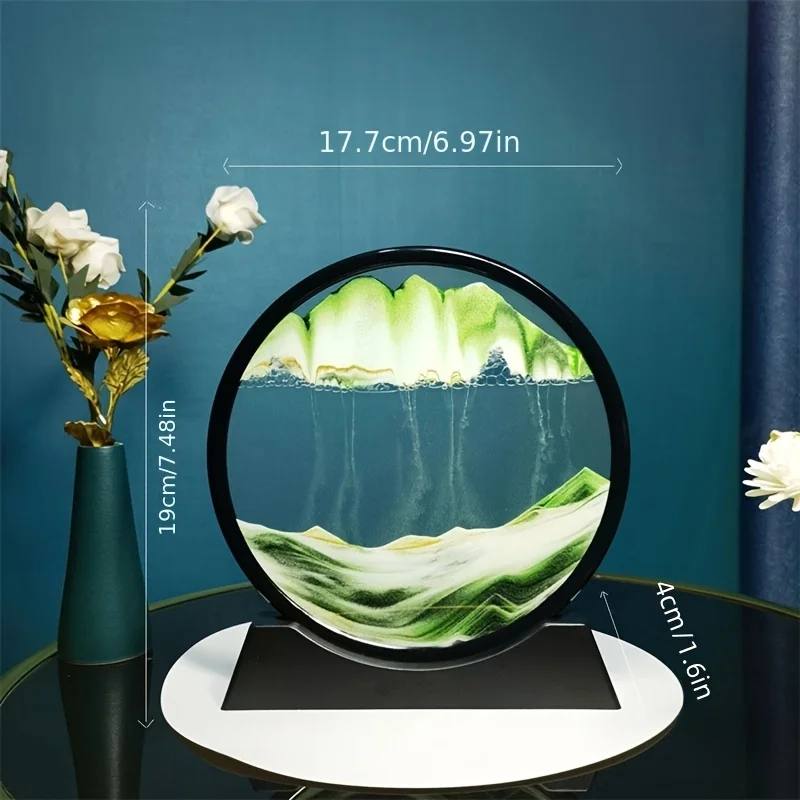 

1pc Quicksand Painting Creative Gift Decompression Art Sand Leaf Decoration Marine Theme Quicksand Decoration Office Decoration