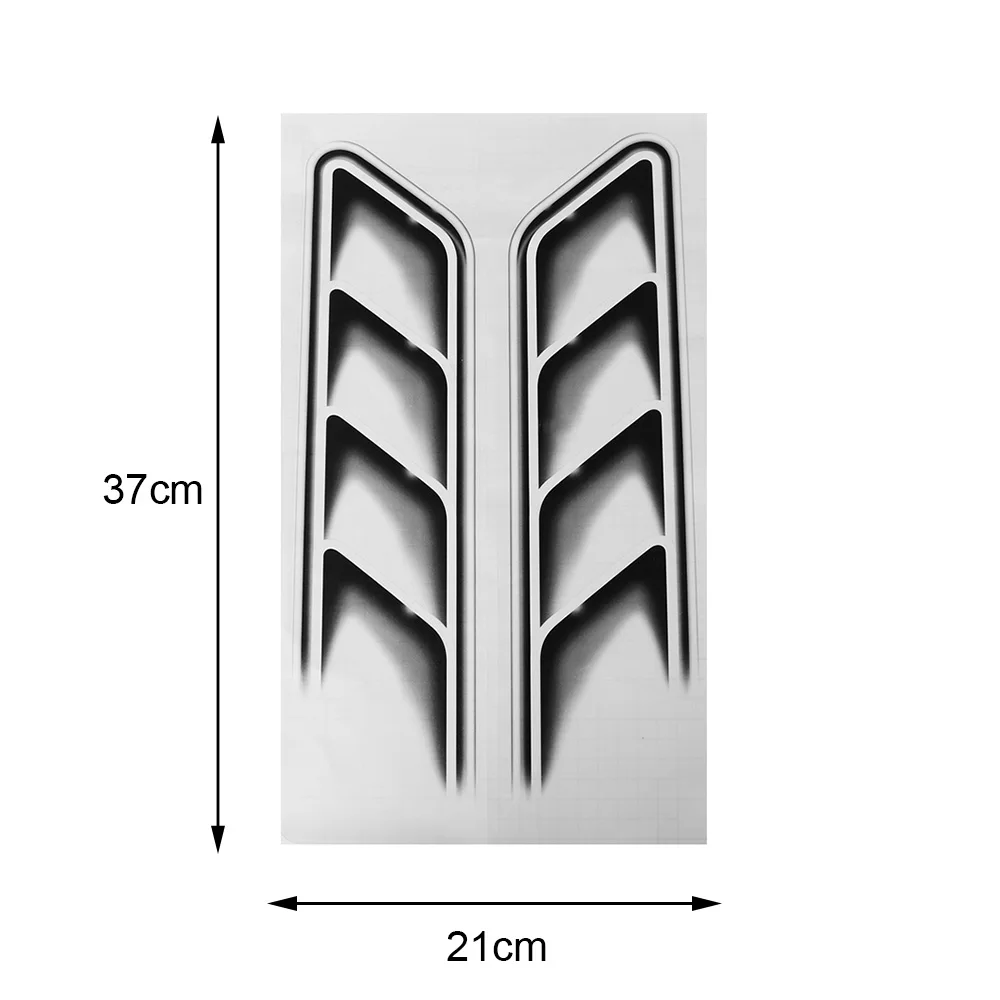 2Pcs/Set 40*24cm 3D Shark Gills Car Stickers and Decals Auto Sticker Car Vent Air Flow Fender Waterproof Car- styling Decor